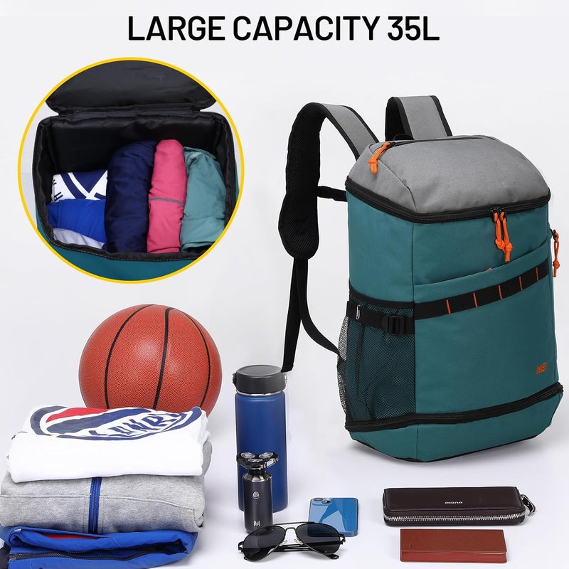 MIER Basketball Backpack with Shoes Compartment Ball Holder Large Sports Equipment Back Pack for Men Women Gym Travel 35L - Image 5